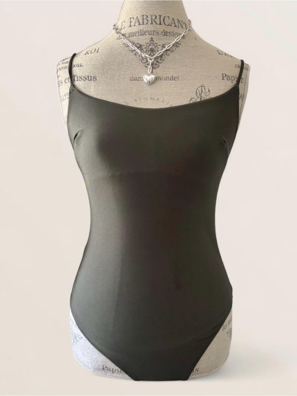 H&M Green Adjustable Slim-Strap One-Piece Swimsuit - Size S